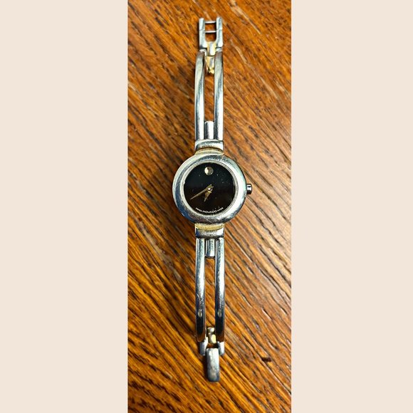 Movado Amorosa Women\'s Two Tone Gold & Silver Bangle Watch main image 3